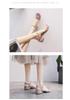 Women's Summer 2026 Mid-Heel Chunky Sandals with Single Strap – Perfect for Pairing with Skirts