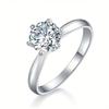 1Carats Moissanite Ring Design Genuine Copper For Man And Women Suitable For Daily Wear And Present Choice For Engagement Wedding Ring