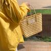 Vacation Style Hollow Weave Bag Countryside Style Vegetable Basket Bag Cute PVC Handbag  Holiday