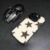 B-Schwarz L-Leopard P-Muster S-Stern Handyhülle Für iPhone 17,16,15,14,13,12,11 Plus,Pro Max,XS,Farbig Versilberte Innenabdeckung
