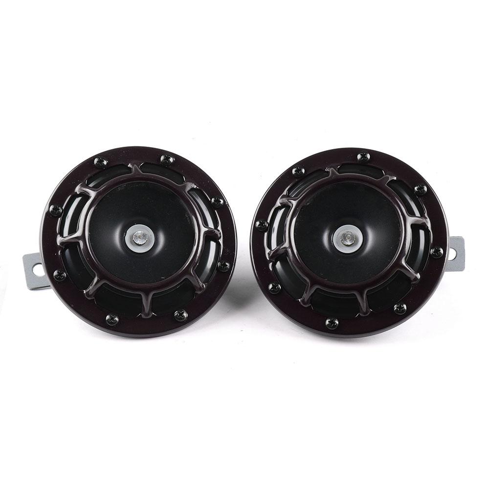 

2 шт./компл. красный/черный супер громкий компактный комплект электрического звукового сигнала 12 В 115 дБ для автомобиля мотоцикла чёрный