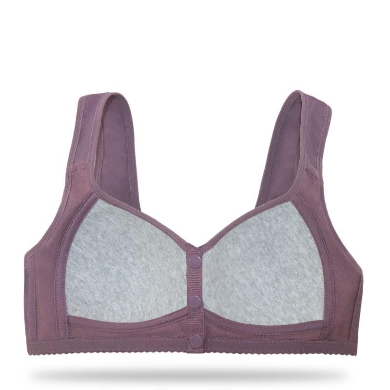 Women's Underwear Front Buckle Without Steel Ring Printing Bra Plus Size