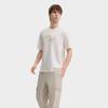 Fila Simple Versatile Breathable T-Shirt Men Tops Cloud-Mushroom-White F11M439110FWT