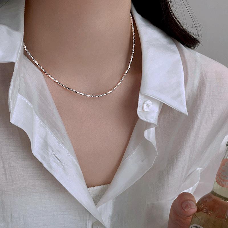 

Minimalist S925 Sterling Silver Square Layered Necklace 925 Silver (Plated)