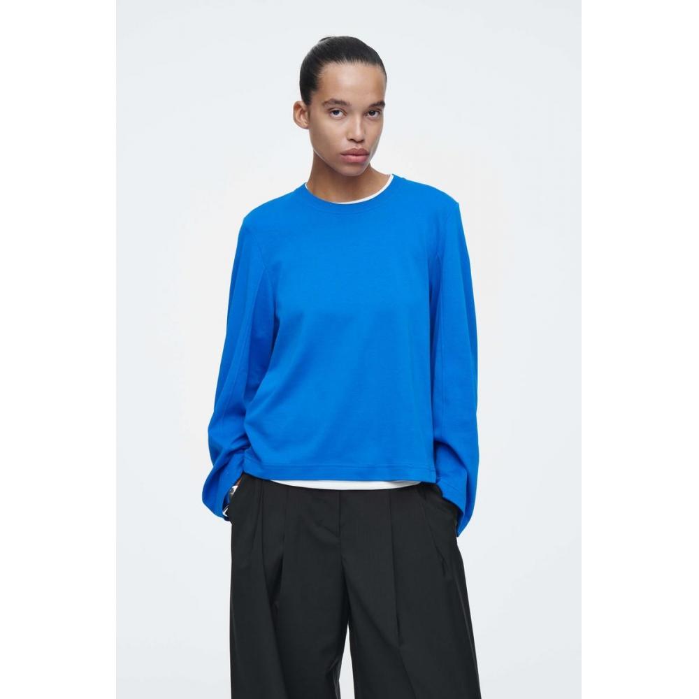 

Футболка с длинным рукавом COS Japan cobalt blue/XS