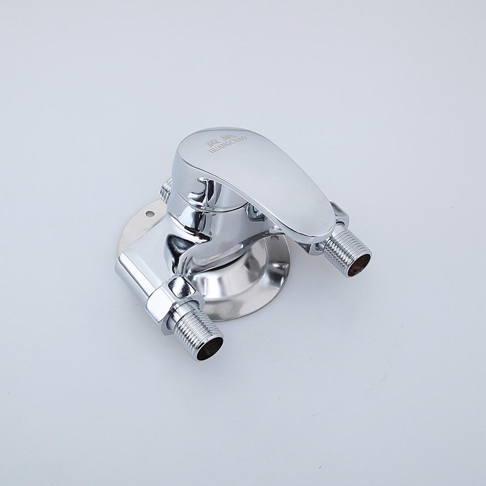 Triangular Exposed Shower Faucet with Hot and Cold Mixing Valve & Switchable Shower Head