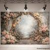 2D Magical Forest Floral Gate Backdrop Photo Booth Background