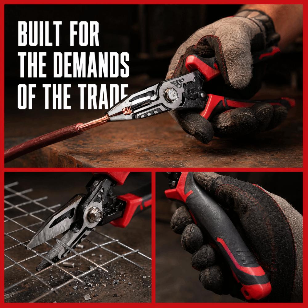 Multifunctional Wire Stripping Pliers Anti Slip Handle Aviation Snips Metal Sheet Shear Linesman