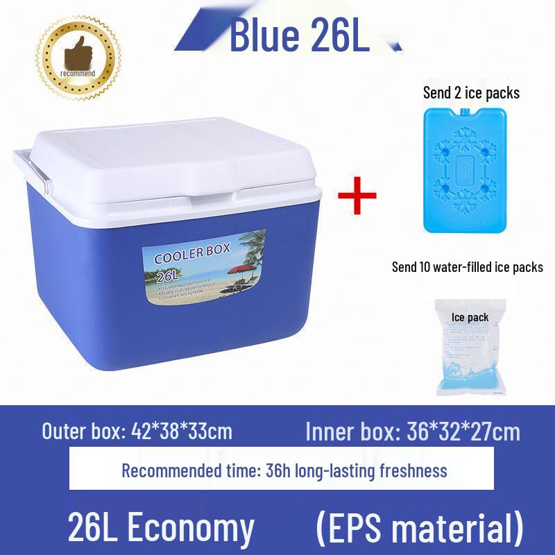 Portable Insulated Cooler - Versatile for Car, Street Stall, Home, or Outdoor Picnic, Available In Small and Large Sizes