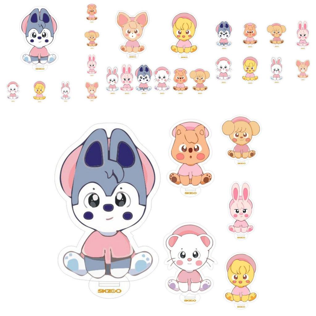 Skzoo Stray Kids Standfigur Schreibtisch-Aufsteller mit entzückendem Wolf Chan Design