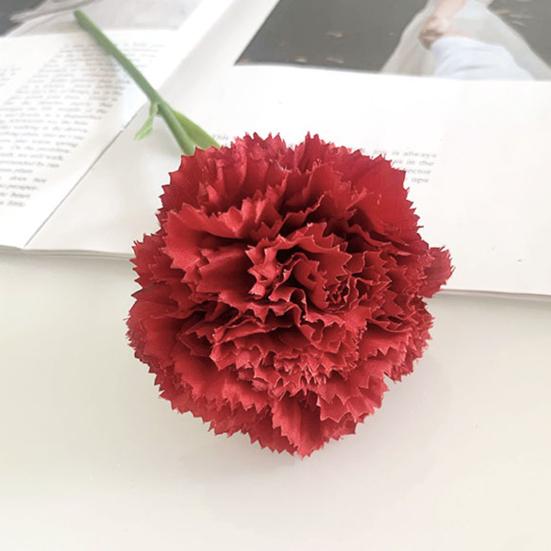 Künstliche Nelkenblume 29 cm Fake Seiden-Nelkenblume mit Einzelstiel für Hochzeit Brautstrauß Jubiläum Geburtstag Haus Esstisch Dekoration