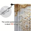 2pcs Elegant Floral Curtains with Gold Accents  Light-Filtering Rod Pocket Design  Ideal for Living Room Bedroom Kitchen and Study