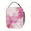 Abstrakte Rosa und Goldene Marmor Lunchtasche Warm Kühlbox Isoliert Lunchbox für Frauen Kinder Schule Essen Tragbare Tote Bags