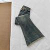 Retro Raw Edge Micro Flare Jeans Damen Frühling und Herbst Designgefühl Hohe Taille Skinny Hundert Hundert Match Gerade Schlaghose Retro Jeans