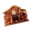 Christmas Nativity Figurines Resin Manger Holy Family Nativity Scene Statue for Xmases Indoor Home Table Decorations