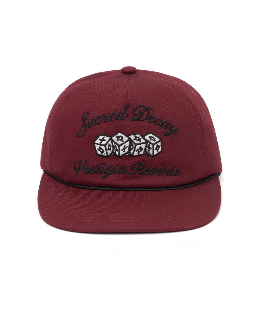NOT4NERD Dice Chain Stitch 5-Panel Cap - Red