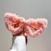 3 Pairs Heart Shaped Furry Sunglasses Women Fashion Cute Winter Outdoor Shades Trendy Original Sun Glasses