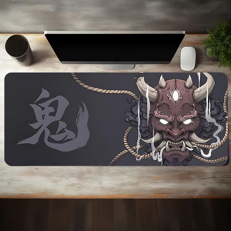 Large Gaming Mouse Pad with Dark Purple Background and Design NonSlip Washable Rubber Base Oversized Desk Mat for Office