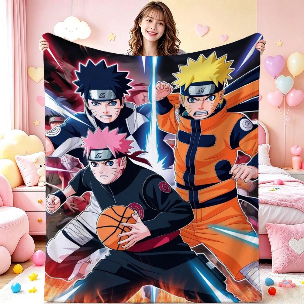 Naruto Unleashes Rasengan Theme Cute Flannel Blanket Skinfriendly Warm Fleece Blanket For Living Room Sofa Nap Home Decor Gift For Friends