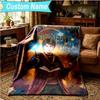 1PC Custom Name Blanket Magical Aura Witch Flannel blankets Patterns Throw Blanket All-Season Soft Gift for Couch, Bed, Camping, Birthday gifts