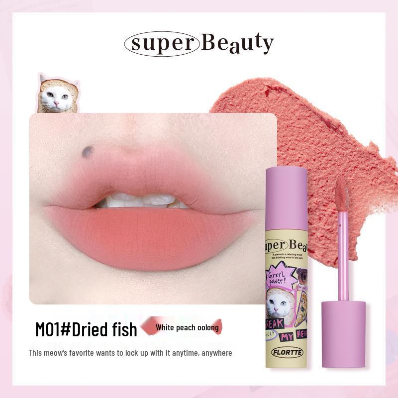 Flortte Velvet Matte Lip Cream in Kitten Milk Cake - Non-Stick Formula