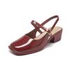 High Heels 2026 Spring and Summer Sandals Women's Coarse Single Shoes Square Toe High Heels