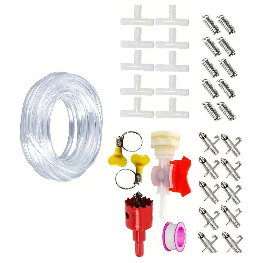 10/20Pieces Rabbit Drinking System Kits With AntiCorrosion Nipples Drinker And Flexible Hose for Small Animal Cage Use