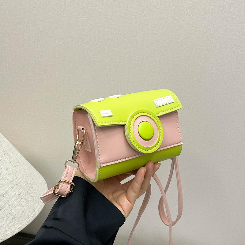 Color Matching Trend Sweet Japanese Small Square Bag Women Fresh Casual Dream Cute Camera Style Versatile Messenger Bag