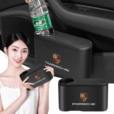 Trash Can Auto Emblem Garbage Box Bin Storage Car Accessories For Boxster Cayenne Panamera Macan Cayman 911 918 996 917 991