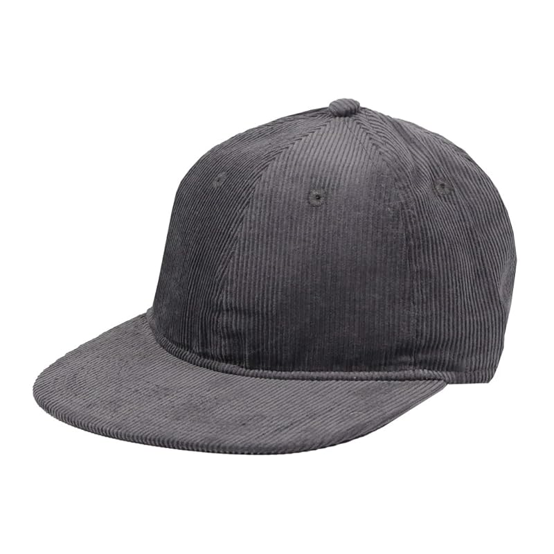 

[New Hattan] cap corduroy men s ladies Plain color hat brand baseball cap baseball cap unisex autumn winter AW FW dark gray [product]