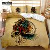 Dream Catcher Duvet Cover Set White Horse Forest Dream Catcher Blue Bedding Set Double Queen King Size Polyester Qulit Cover Tool