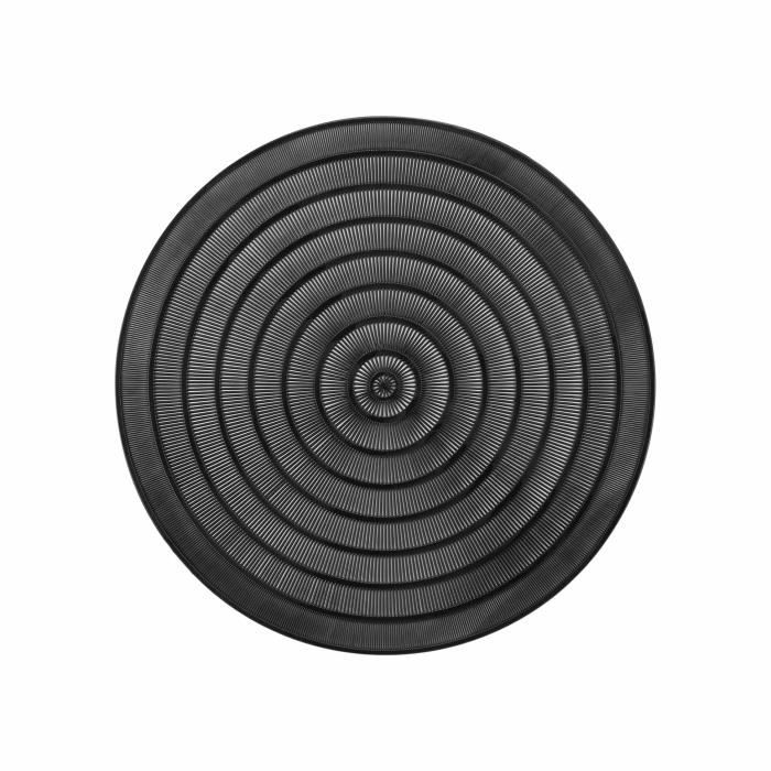 Set de table - Orient - Ø 40 cm - Ajoure - PVC - Noir/Or