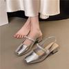 New Summer Single Shoes for Women: High Heel  Chunky Heels Mid-heel Flip-flops