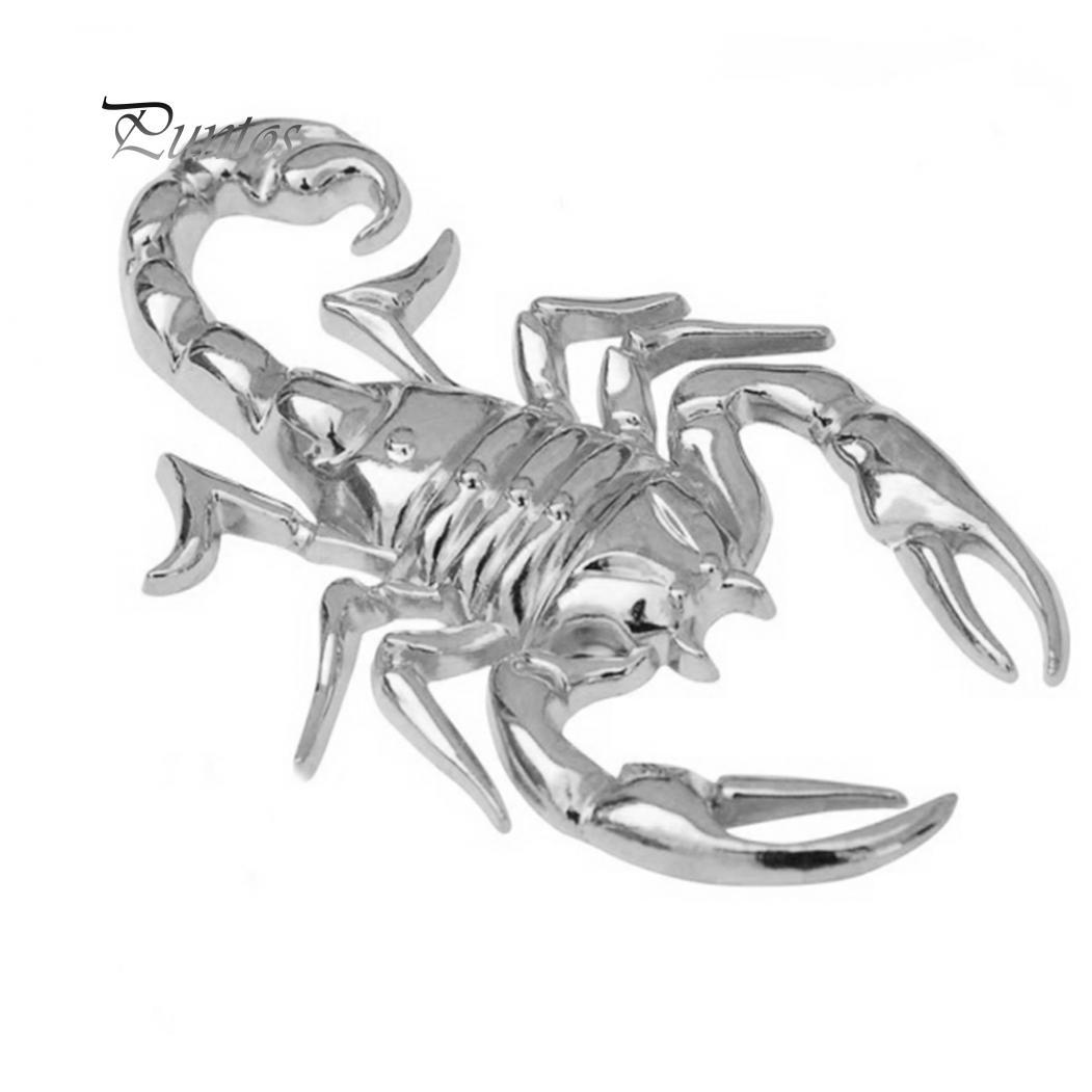 

Car life качественный 1Pc 3D смешной крутой металлический скорпион кузов наклейка значок наклейка серебряный