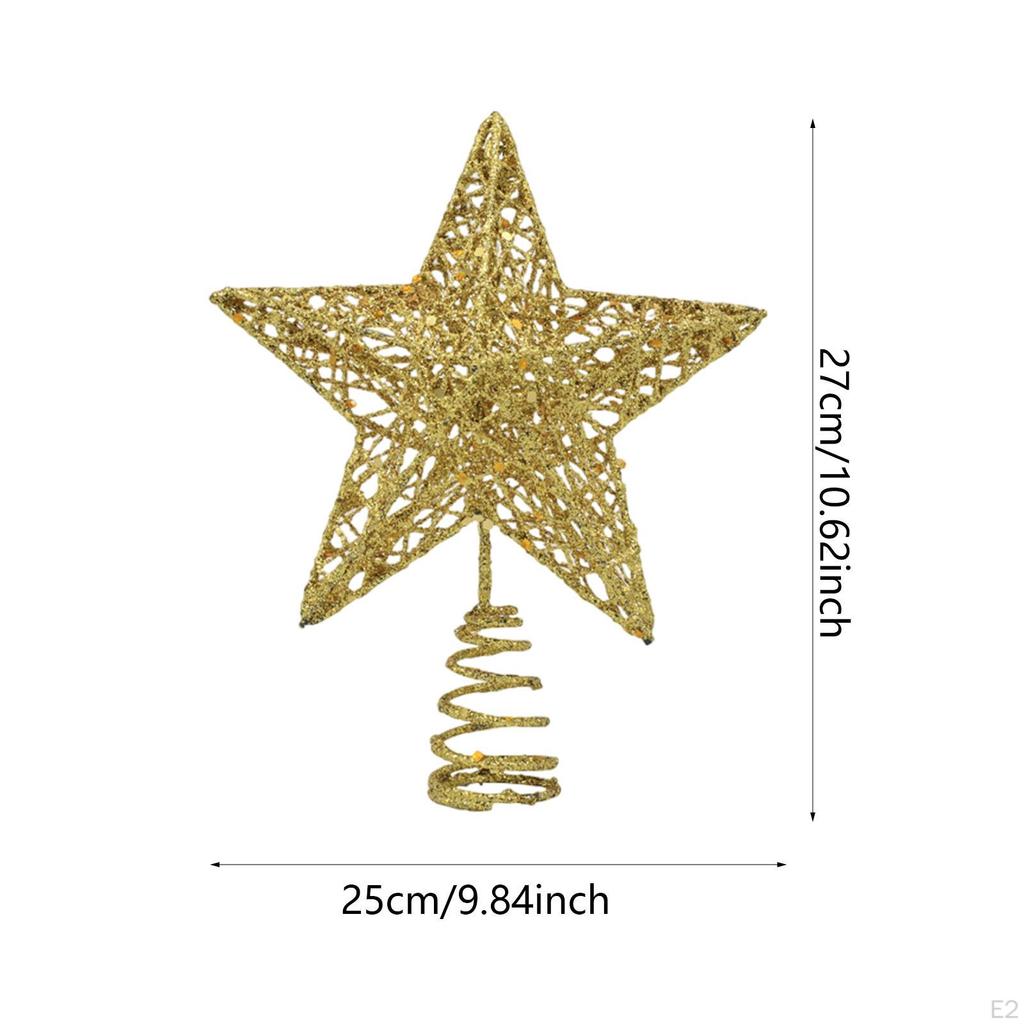 Christmas Tree Ornaments Xmas Home Decor Creative Treetop Glitter for Year Party Supply