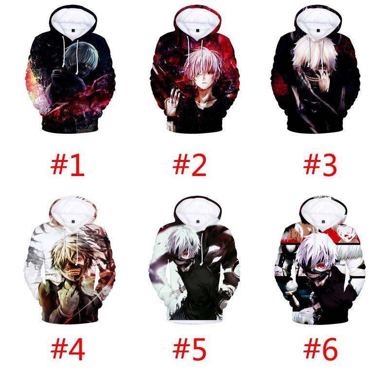 Tokyo Ghoul Hoodie Herren Damen 3D-Druck Pullover Cosplay Kostüm In Premium Baumwollmischung