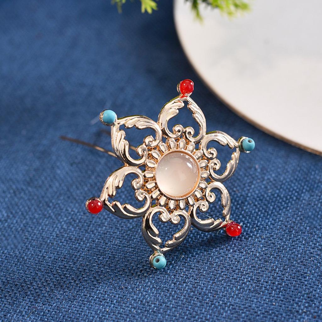Vintage Chinesischer Stil Blume Haarnadel Herzförmige Hohle Lotusblume Haarnadel Für Frauen Hanfu Cheongsam Hochzeit Haarschmuck