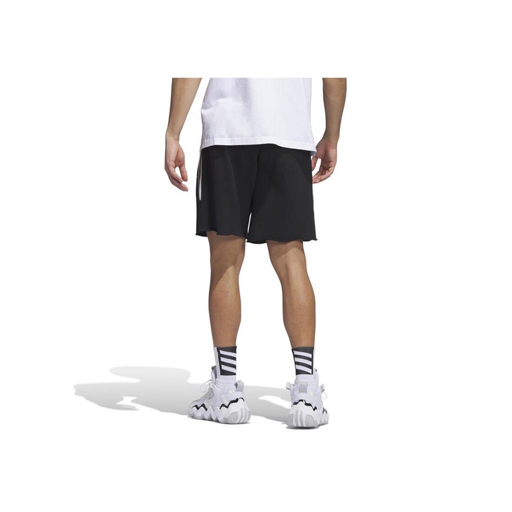 Adidas Mid-Rise Striped Straight-Leg Sports Shorts Men Bottoms Black IL1614