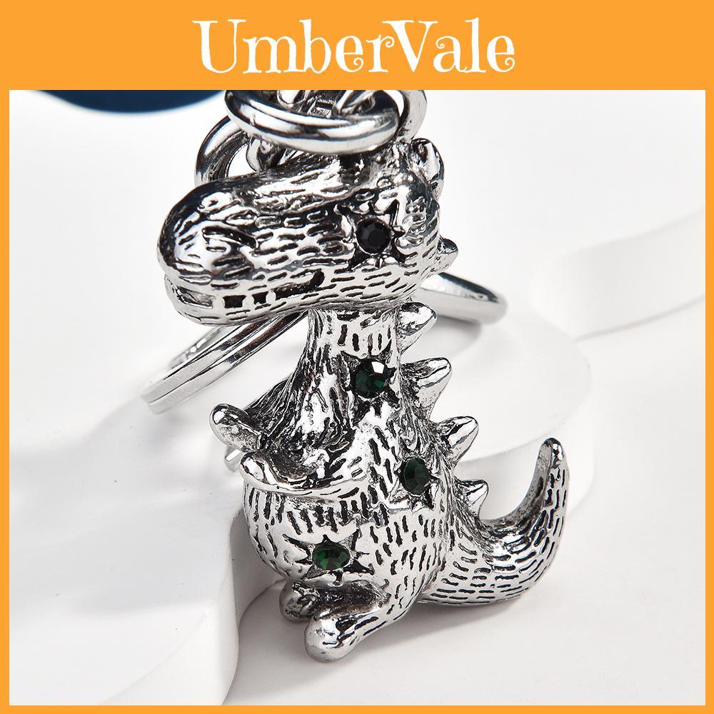 Dinosaur Keychain Metal Pendant With Electroplated Finish For Fashion Accessories