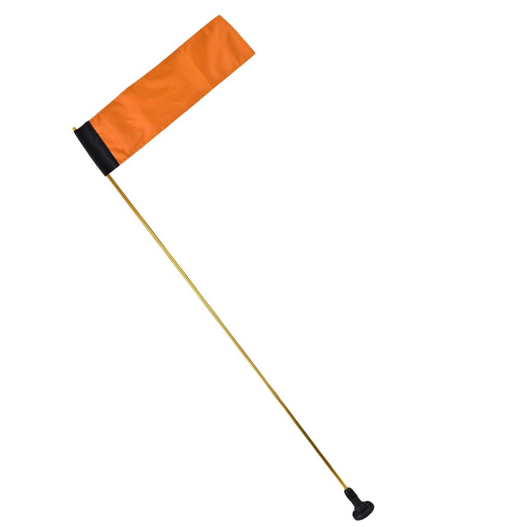 Large Kayak Safety Flag with Pole, Storage Bag, Screws and Track Mount Base High Visibility 20x5.6 Inch Orange