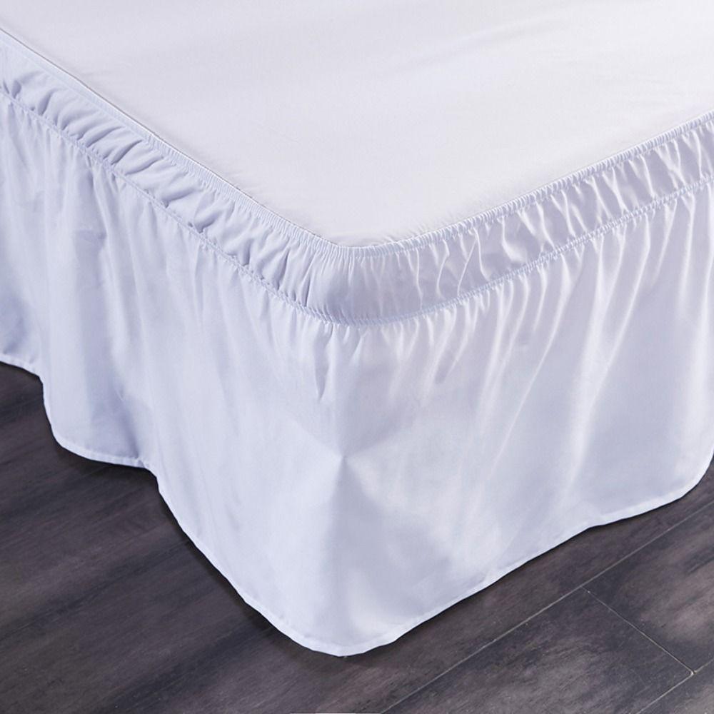 Solid Color Bed Skirt Ruffles Bed Sheet Soft Bed Dust Cover Household