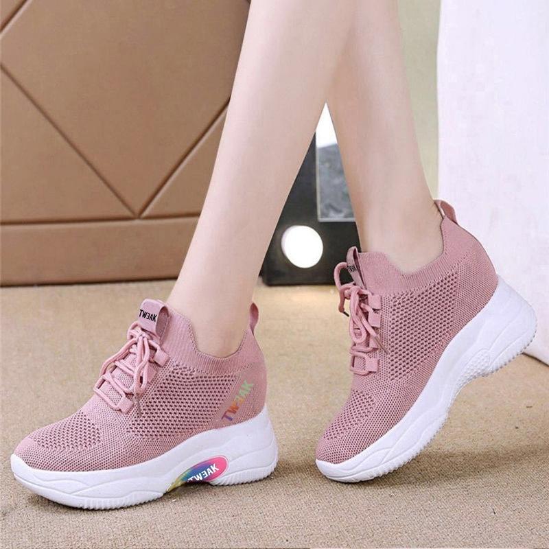 European and American High Rise Sports Shoes 2024 New Thick Sole Versatile Women's Casual Vulcanized Dad Shoes Platform Sneakers