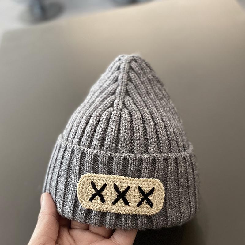 Unisex Baby Knitted Wool Beret - Spring/Autumn Style, Warm, Solid Color, Trendy Children's Painter Hat