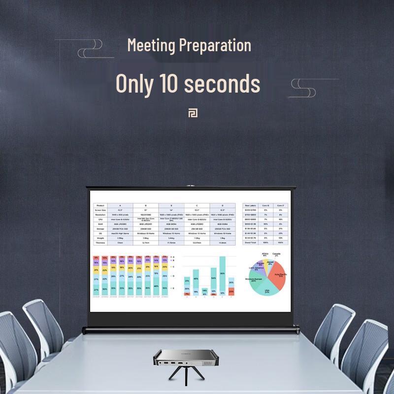 PInYUE 40-inch 4:3 Portable Desktop Projector Screen