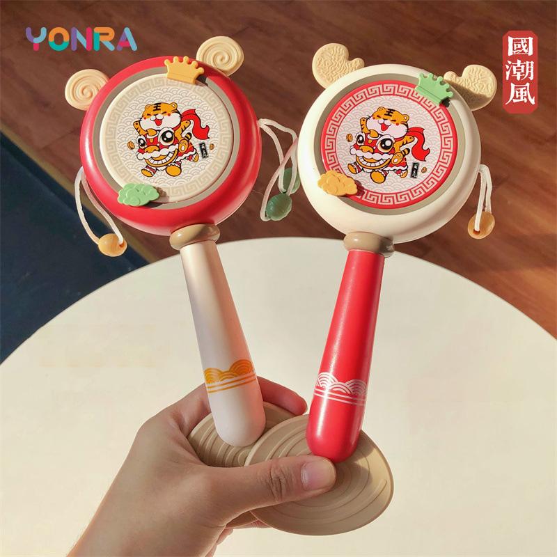 

Китайская традиционная сенсорная погремушка-прорезыватель, колокольчик, силиконовая игрушка для новорожденных, детские игры 0, 12, 24