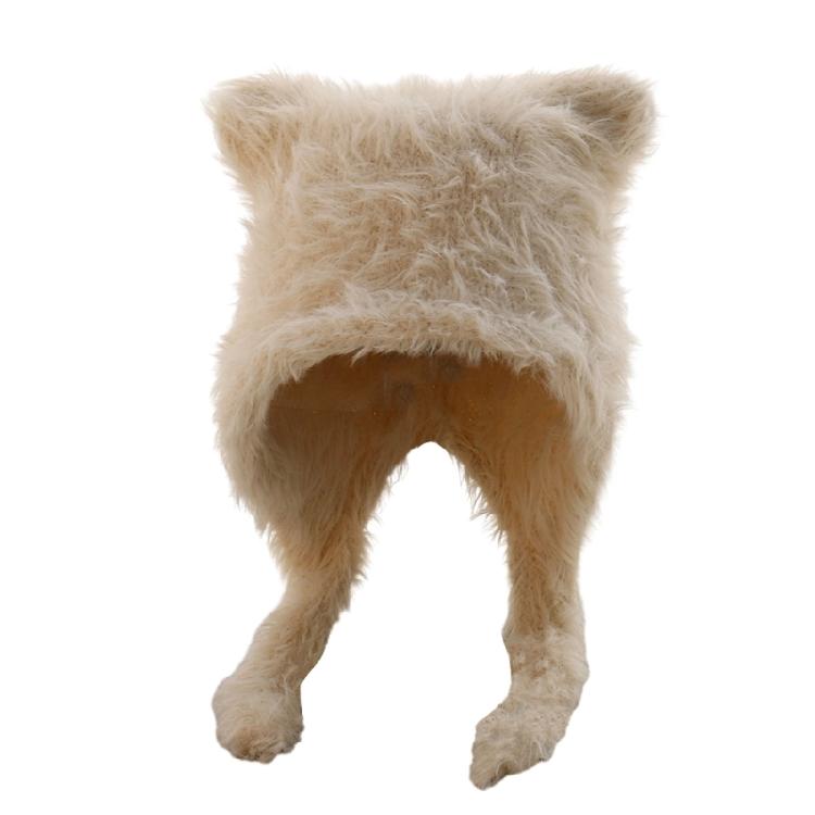 Winter Teens Bear Ear Earflap Beanie Windproof Trapper Hat Ear Protector Hat Adult Winter Cycling Skiing Supplies