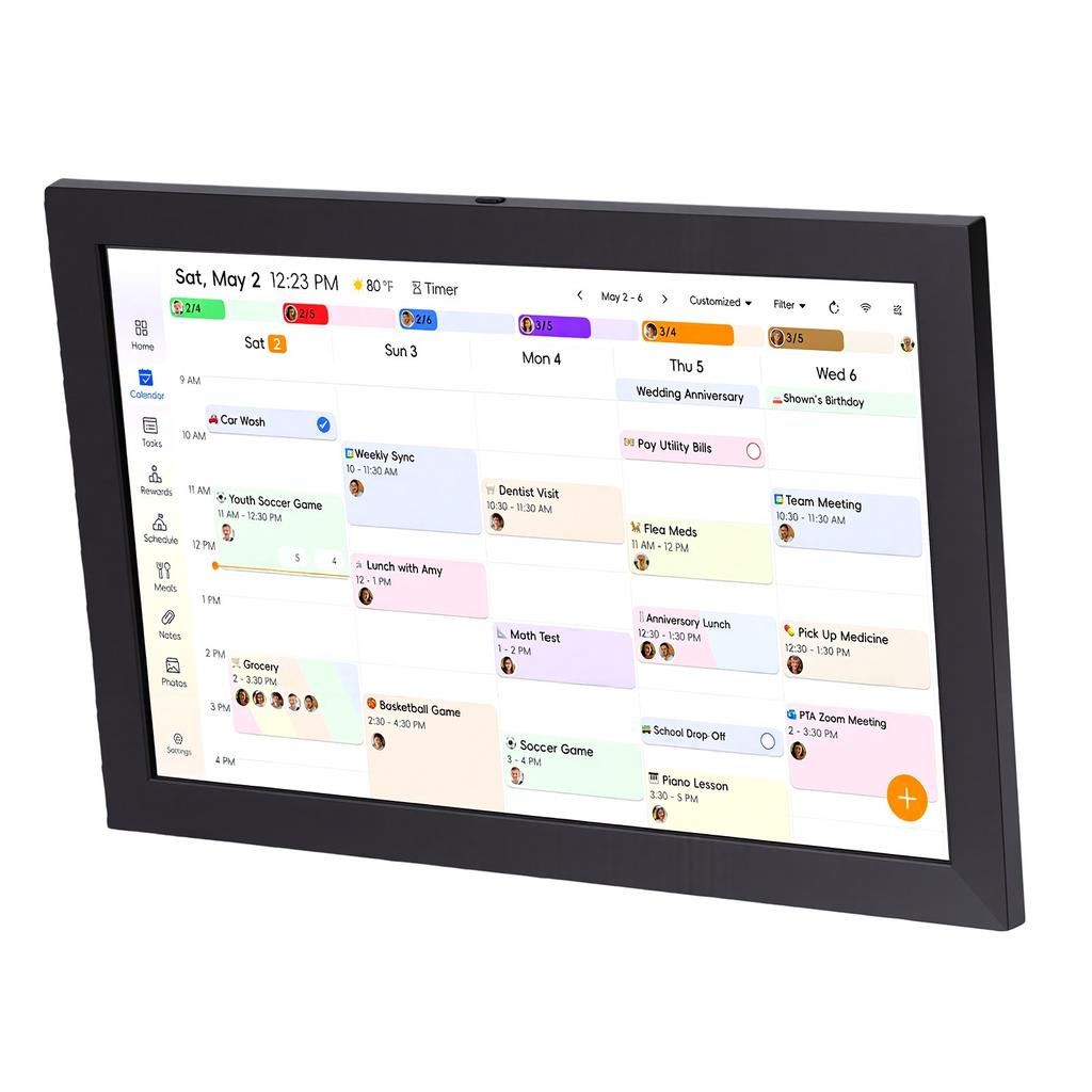 Smart Digital Calendar 10.1in Wall Planner HD Touchscreen Interactive Display with WiFi Sync Chore Chart for Family
