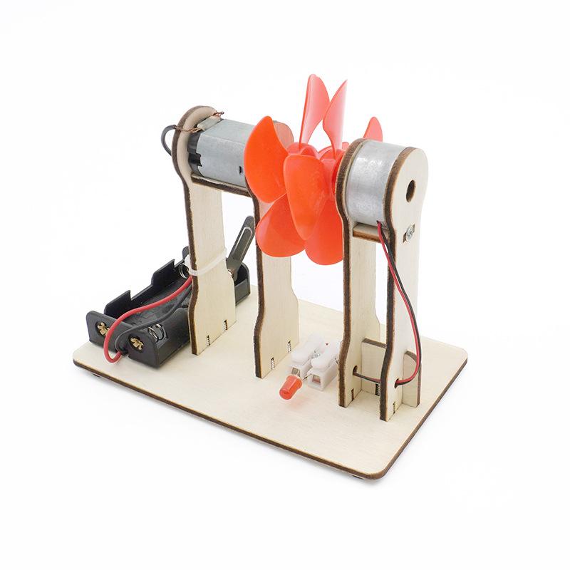 DIY Wind Power Generation Model Wooden Puzzle STEM Technologia Science Experimental Tool Kit Learning Educational Teaching Aids