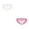 2Pcs/Lot Men's Sexy Low-rise Briefs Ultra-thin See-through Tight Underwear Quick-dry Breathable Solid Color Briefs