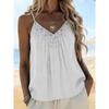 DICFY Women's Fashion Casual Sleeveless V-Neck  Blouses & Shirts